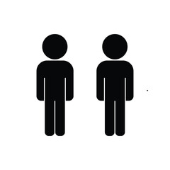 Person flat simple vector icons illustration set