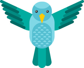 ollection of various bird species icons, vector cartoon illustration. Features swan, owl, raven, peacock, falcon, toucan, puffin.