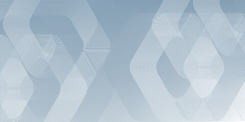 Abstract hexagon lines on gray background. Geometric stripe line art design modern