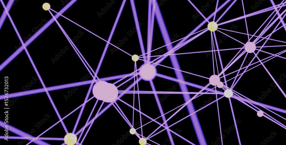 Leinwandbilder Modern abstract background image showing network connections. Ideal for tech, AI, and data visualizations.