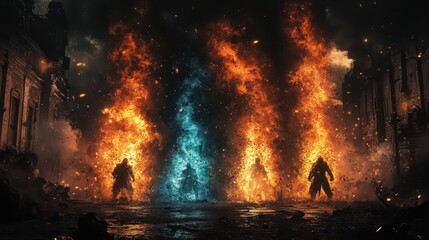 Fire & Ice: Epic Battle in Ruins
