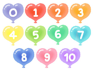 하트 풍선 숫자