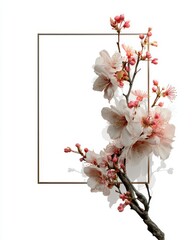 Vintage Metal Frame with Delicate Blossoms and Elegant Design