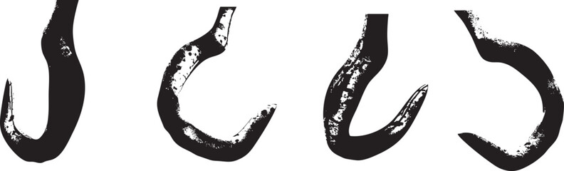 grunge hook vector silhouette