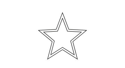Obraz premium Isolated star vector outline on transparent backdrop for creative projects
