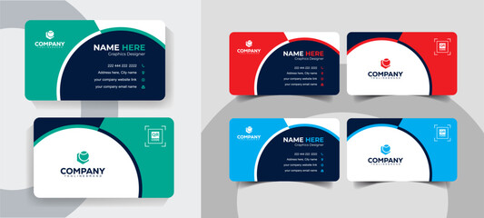 Minimalist Business Card Template with Modern Corporate Layout. Corporate and creative business card layout for professionals.