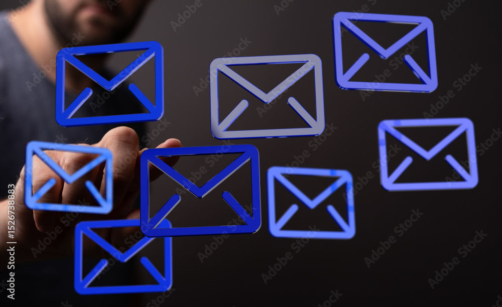 Poster Efficient email management techniques for professionals.  Streamline inbox, boost productivity.