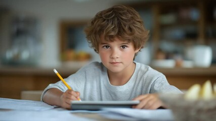 Child tackling math homework with parental guidance at the kitchen table.
