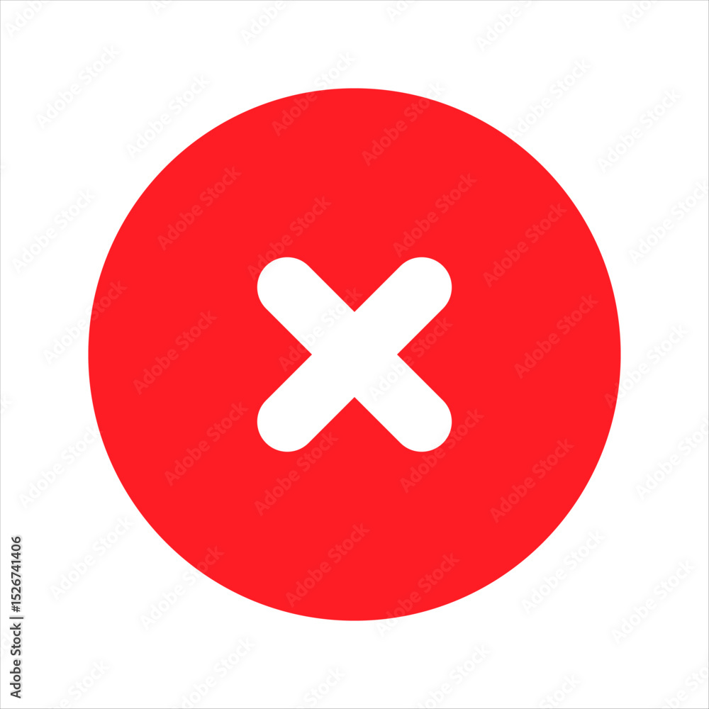 Poster cross check mark exclamation mark on white background. isolated vector sign symbol. set of check mar