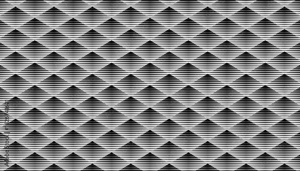 Poster black and white seamless geometric pattern with transition effect for modern background and jersey d