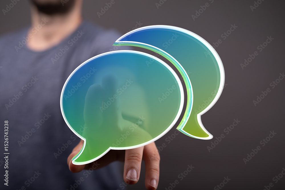 Poster abstract image of speech bubbles. perfect for communication, dialogue, or conversation concepts.