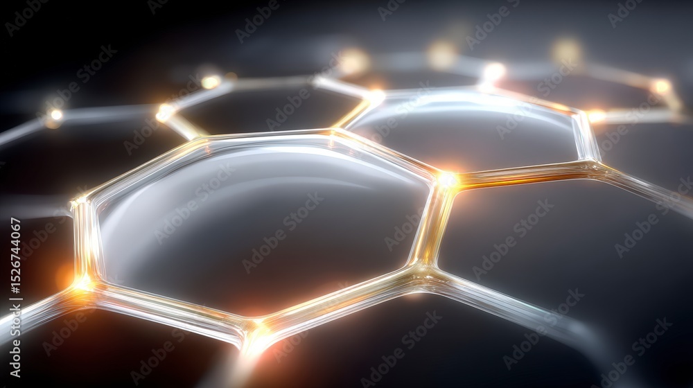 Poster abstract hexagon pattern background cinematic lighting dark high resolution texture