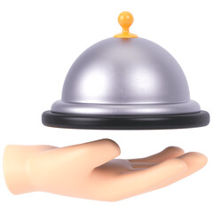 hand holding a Food Delivery  service 3d render icon isolated on transparent white background	
