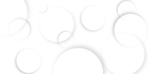 Abstract background with circle white abstract geometric background with soft light white paper circles in design .Gray abstract. Modern design background for report and project presentation template.