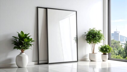 Modern apartment interior mirror.