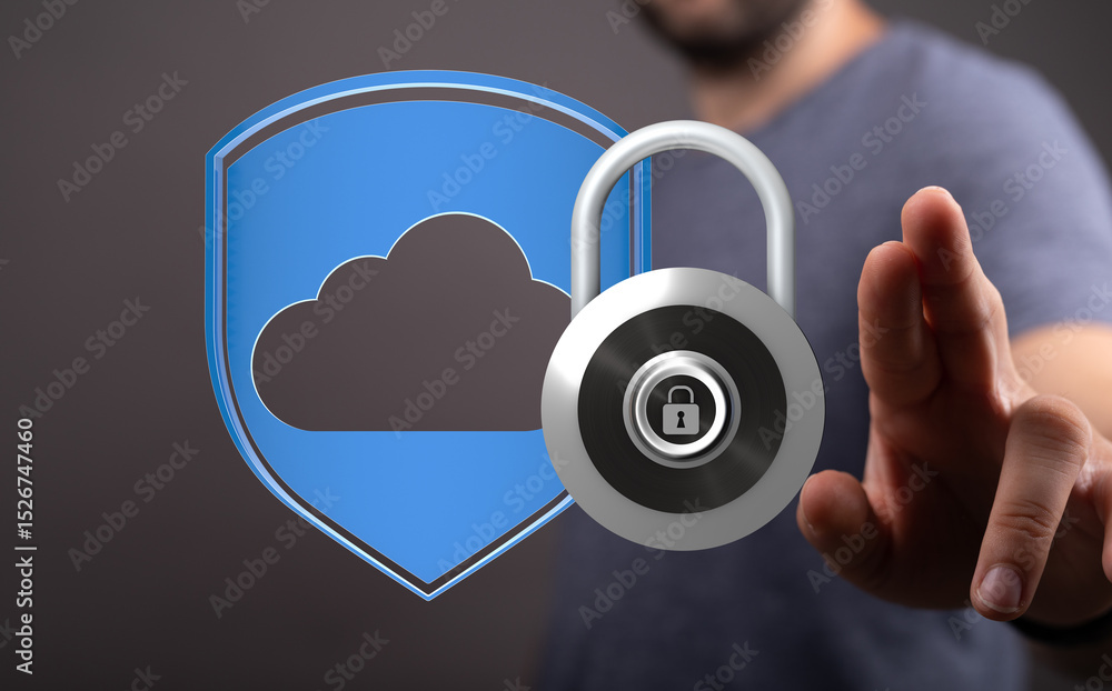 Aufkleber Robust cloud security measures ensure your data's safety.  Protect sensitive information with advanced encryption and access controls.
