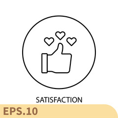 satisfaction icons  symbol vector elements for infographic web