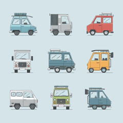 vector icons to vehicle fueling and charging a gasoline pump, an electric vehicle plug hydrogen mole
