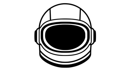 Fototapeta premium A black and white drawing of a space helmet