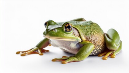 Obraz premium Vibrant Green Tree Frog, Amphibian Portrait, Wildlife Photography