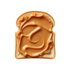 Creamy peanut butter spread on slice of toasted bread, creating delicious and inviting snack
