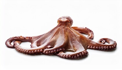 Naklejka premium Fresh Raw Octopus Seafood, Gourmet, Mediterranean, Delicacy, Ocean, Tentacles, EightArmed, Mollusk, 