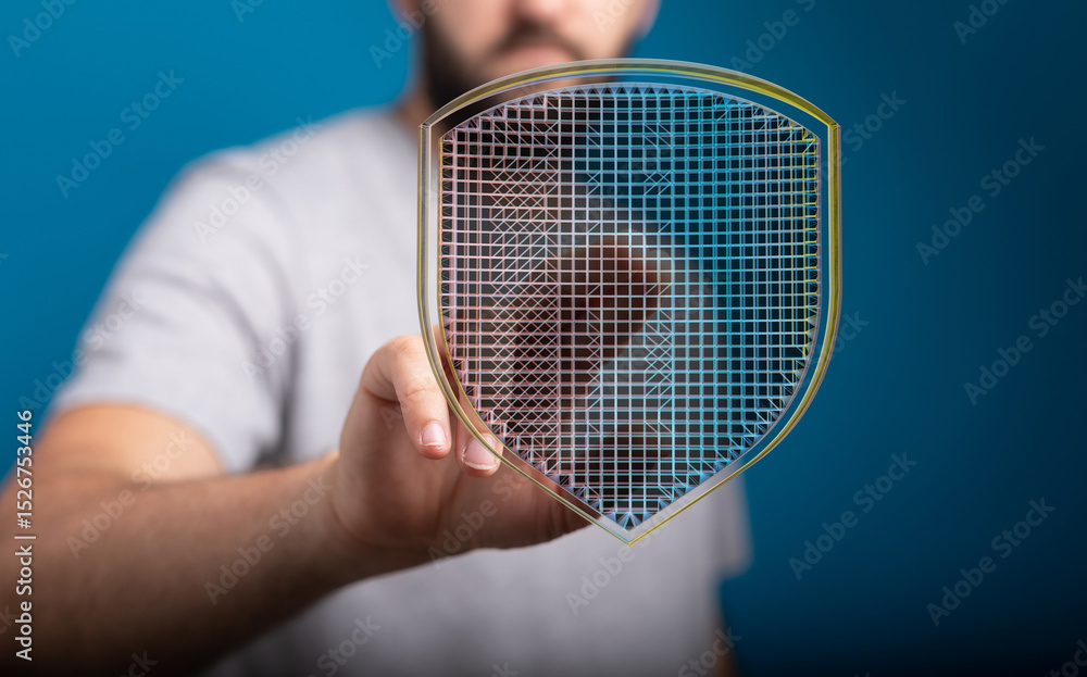 Poster Secure your data with robust cybersecurity.  Protect your information from threats.