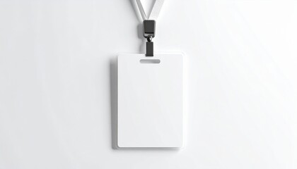 Blank White Id Card Mockup