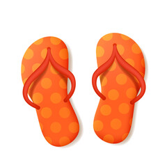 Flip flops. Vector illustration isolated on white background.