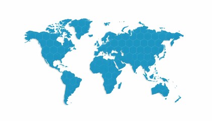 Fototapeta premium World Map A Detailed Geographic Illustration of Continents and Countries