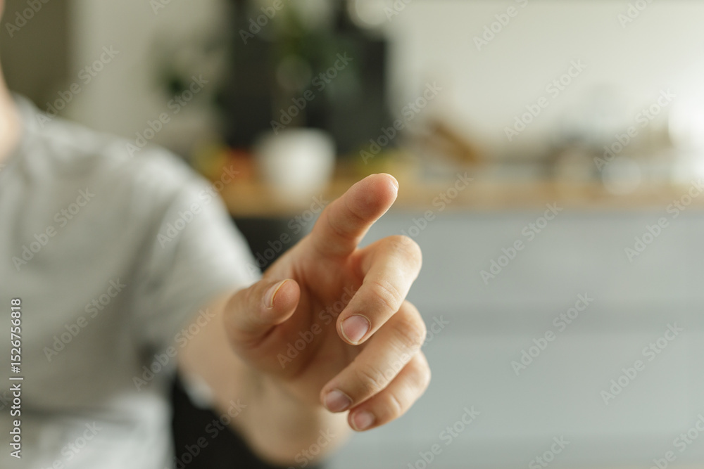 Poster close up of a person's hand reaching out. perfect for concepts of connection, help, and interaction.