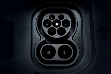 Electric vehicle charger plug; AC type and DC type for EV charging connector