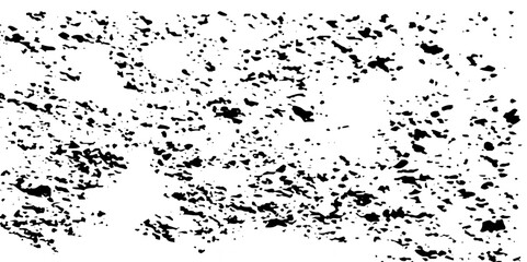 Distress urban overlay spotted concrete grain surface grainy noise rust wall grunge black splatter and white background. damaged chalk crack rough ink wall texture.	
