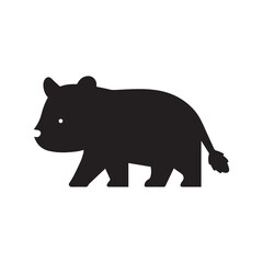 silhouette of a bear