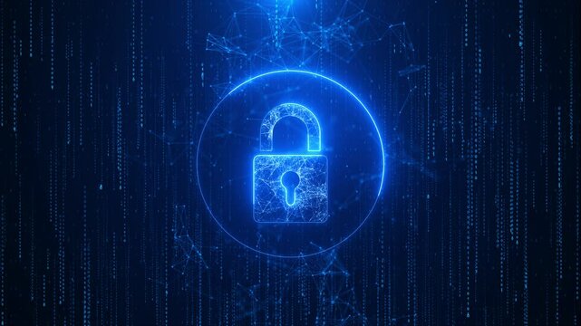 Hacking Digital Data Protection safety Program code system. security in digital cyberspace. Electronic virtual firewall. Coded protection system against hacking threats and cyber attacks.