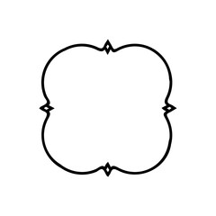 Square frame clip art design on plain white transparent isolated background for card, shirt, hoodie, sweatshirt, apparel, tag, mug, icon, poster or badge