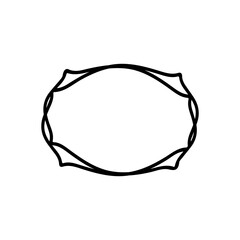 Square frame clip art design on plain white transparent isolated background for card, shirt, hoodie, sweatshirt, apparel, tag, mug, icon, poster or badge