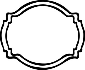 Square frame clip art design on plain white transparent isolated background for card, shirt, hoodie, sweatshirt, apparel, tag, mug, icon, poster or badge