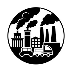 Naklejka premium factory icon vector