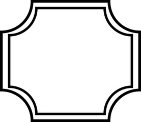 Square frame clip art design on plain white transparent isolated background for card, shirt, hoodie, sweatshirt, apparel, tag, mug, icon, poster or badge