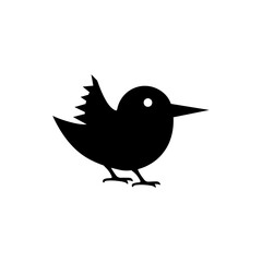 Fototapeta premium Bird clip art design on plain white transparent isolated background for card, shirt, hoodie, sweatshirt, apparel, card, tag, mug, icon, poster or badge