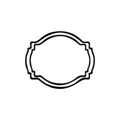 Square frame clip art design on plain white transparent isolated background for card, shirt, hoodie, sweatshirt, apparel, tag, mug, icon, poster or badge