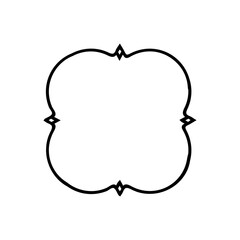 Square frame clip art design on plain white transparent isolated background for card, shirt, hoodie, sweatshirt, apparel, tag, mug, icon, poster or badge