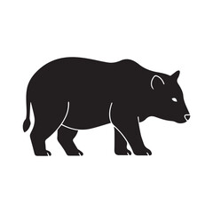 silhouette of a bear