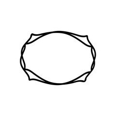 Square frame clip art design on plain white transparent isolated background for card, shirt, hoodie, sweatshirt, apparel, tag, mug, icon, poster or badge