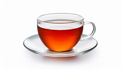 Glass Teacup, Amber Tea, Saucer, Beverage, Drink, Hot, Refreshment, Aromatic, Caffeine, Relaxation