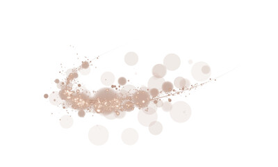 Swirling Chocolate Brown energy wave with shiny particles and bokeh.