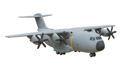 Military Transport Aircraft Detailed 3D Render of a Modern Cargo Plane