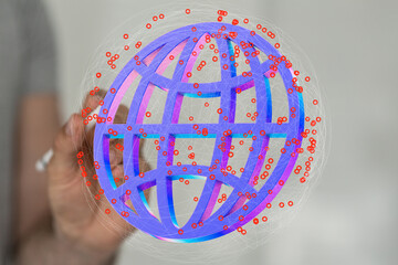 Abstract image of a global network connection.  Perfect for technology, internet, and communication concepts.