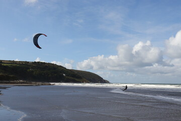 Kite surfer on the beach